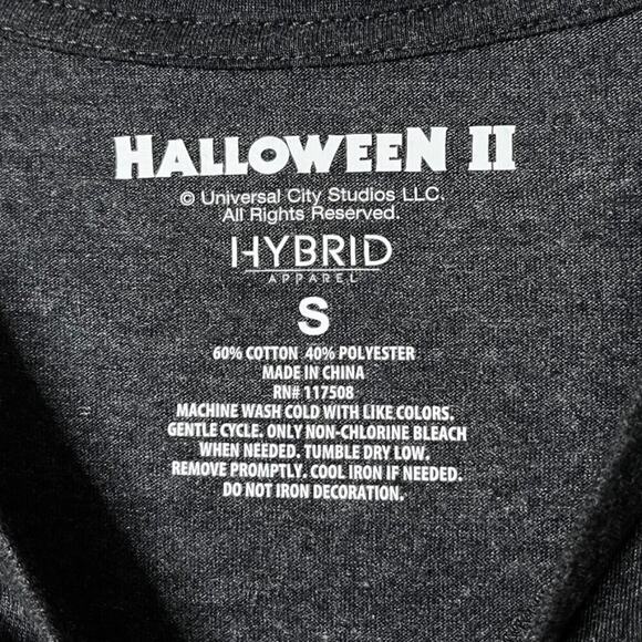 Halloween II Men Graphic T-Shirt S Michael Myers Mood Charcoal Gray Short Sleeve - Picture 6 of 6
